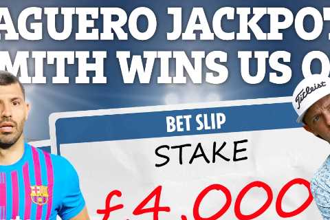 Sergio Aguero in line for stunning £86,000 win after lumping on Cameron Smith to win US Open – but..