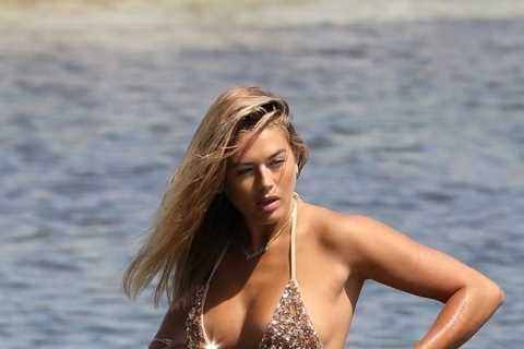 Arabella Chi looks incredible as she strips down to sequinned bikini on holiday in Formentera
