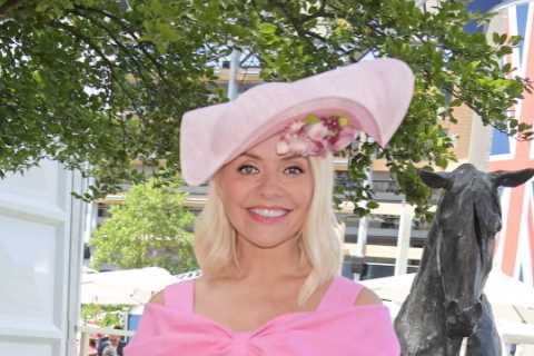 Holly Willoughby leads fashion squad at Royal Ascot as revellers dazzle in eye-popping hats and..