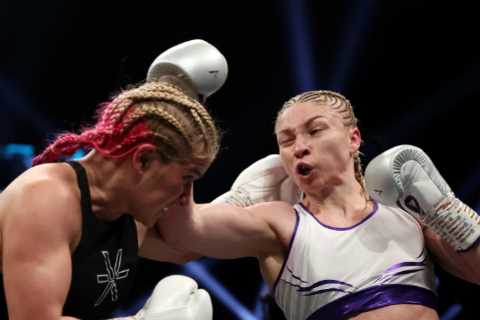 Olympic champ Lauren Price impresses on debut as she cruises to win over Valgerdur Gudstensdottir..