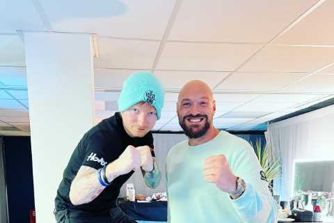 Tyson Fury reveals Ed Sheeran was ‘p***ed off’ about Gypsy King’s record-breaking Wembley crowd..