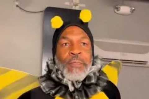 ‘I’m feeling beautiful’ – Fearsome Mike Tyson bizarrely dresses up like BUMBLEBEE and dances around ..