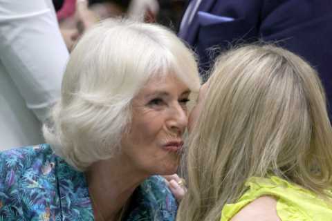 Beaming Charles and Camilla meet Rwandan students with Carrie ahead of Duchess’s speech slamming..
