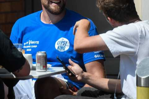 Tyson Fury grabs lunch after day of filming before squeezing into £250k Ferrari amid talk of return ..