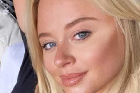 Emily Atack goes braless in black playsuit as she soaks up the sun on picnic