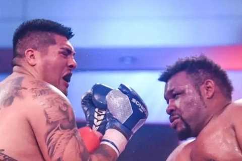 Cheat ‘Big Baby’ Jarrell Miller – weighing 341lbs – wins first fight in three-and-a-half years on..