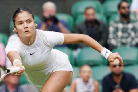 Emma Raducanu survives tricky test to reach Wimbledon second round with straight sets win over..