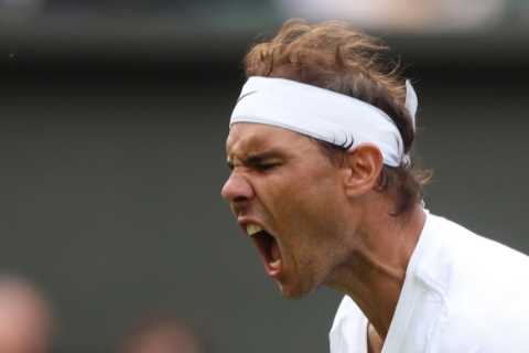 Nadal survives major scare in first Wimbledon match for three years as he beats Cerundolo to keep..