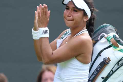 Brit tennis star Heather Watson breaks down in tears in emotional interview after beating Tamara..