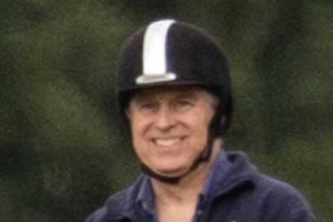 Prince Andrew smiles as he rides horse hours after pal Ghislaine Maxwell is jailed for grooming..