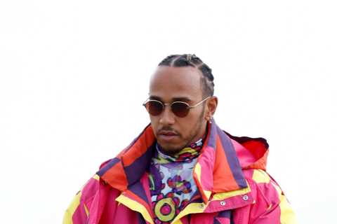 Lewis Hamilton arrives for British Grand Prix in colourful outfit as Mercedes star prepares for..