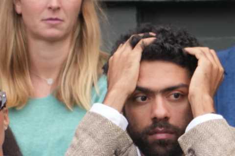 Boris Becker’s girlfriend Lilly de Carvalho and son Noah watch on at Wimbledon as tennis icon sits..