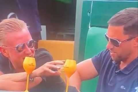 Wimbledon fans go viral after appearing live on BBC as one drops mystery ingredient into his..