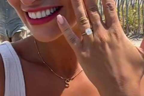 Ferne McCann shows off huge engagement ring on FaceTime with Arg after boyfriend Lorri Haines..