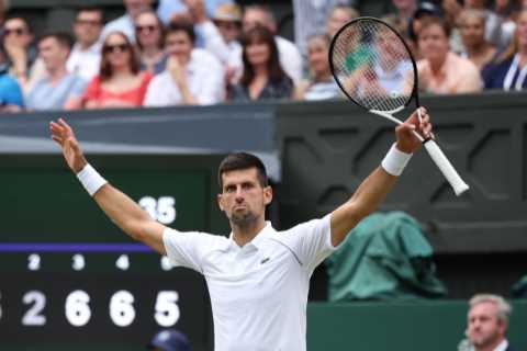 Novak Djokovic SURVIVES Wimbledon shock as Kate and Wills watch champ battles from two sets down to ..