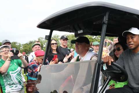 ‘I’m saving my legs for next week!’ – Tiger Woods dismisses buggy fears as icon insists he WILL..