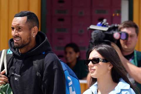 Nick Kyrgios and influencer girlfriend Costeen Hatzi seen cozying up at Wimbledon as star faces..