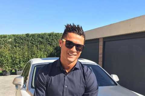 Wantaway Man Utd star Cristiano Ronaldo’s £600k Rolls-Royce Ghost clamped in Lisbon near shopping..