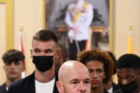 Man Utd stars look grim faced as they touch down in Thailand without Cristiano Ronaldo for..