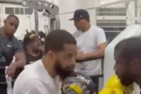 Watch Floyd Mayweather, 45, show off amazing speed in training before boxing legend’s eight-figure..
