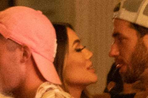 Ben Chilwell cosies up to TOWIE star Frankie Sims outside Mayfair nightclub on night out with Dele..