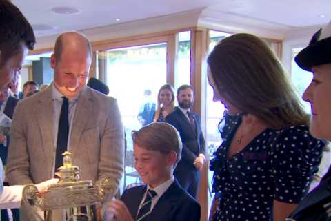 Royal fans in stitches over joke William cracked to Prince George backstage at Wimbledon