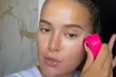 Molly Mae Hague goes make up free as she reveals how she keeps her face toned after removing jaw..