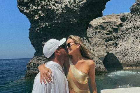 Jena Sims posts loved-up pics from holiday with Brooks Koepka after marrying golfer in stunning..