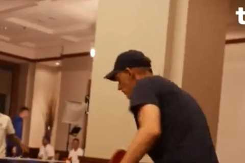 Watch Raheem Sterling destroy Thomas Tuchel at table tennis after warning Chelsea boss he is..