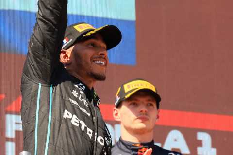 Lewis Hamilton celebrates 300th F1 race with a podium as star insists he’s got ‘plenty of fuel in..