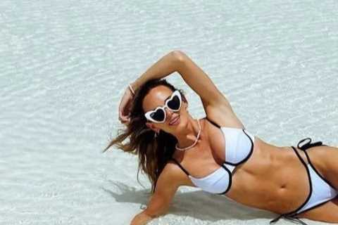 Brooks Koepka’s wife Jena Sims sizzles at swimwear shoot in Bahamas in ‘jam packed 24 hours with..