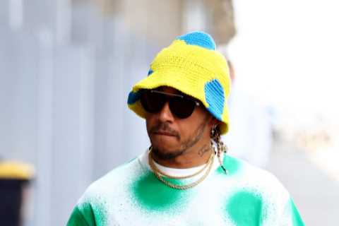 Lewis Hamilton arrives at Hungary Grand Prix wearing funky green and yellow polka-dot outfit as F1..