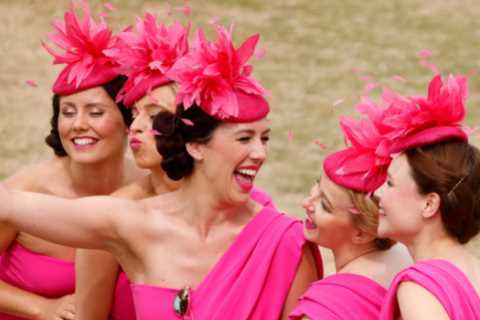 Glammed up racegoers lead the pack in off-the-shoulder gowns and summer brights for Glorious..