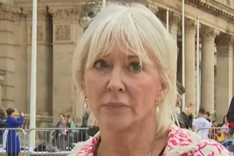 Dramatic moment Nadine Dorries calls for security after man threatens her cameraman during live TV..