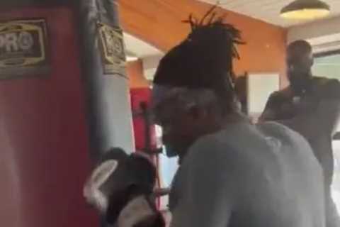 Watch YouTube boxing star KSI show off speed and power in training video as he vows to KO Alex..
