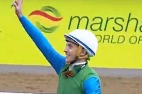 Watch absolutely brutal moment jockey’s heart breaks after being stripped of win while celebrating
