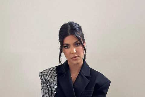 Kourtney Kardashian gives rare glimpse into her office with vintage photos &amp; rack of designer..