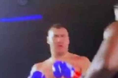 Watch Anthony Joshua’s rival Oleksandr Usyk sparring partner record ferocious knockout on Iranian..
