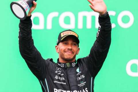 Lewis Hamilton left baffled after huge rip appears in F1 jacket during Hungary GP and nobody can..