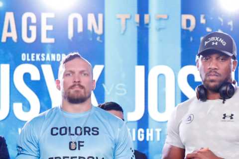 Anthony Joshua fight with Oleksandr Usyk to be shown for FREE in war-torn Ukraine after boxer spent ..