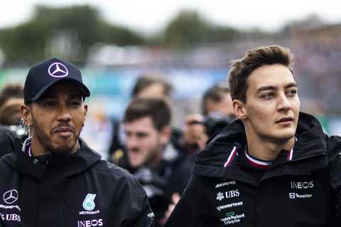 Lewis Hamilton’s Mercedes team-mate George Russell looks unrecognisable as cute schoolkid in cute..