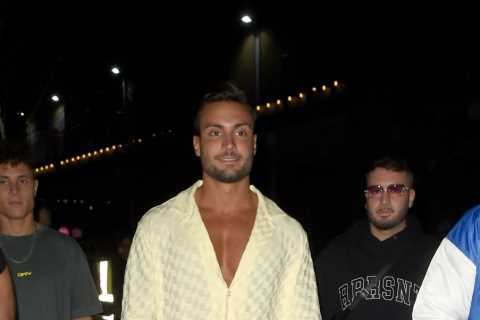 Love Island winner Davide heads out for lads’ night out in Manchester without Ekin-Su 400 miles..