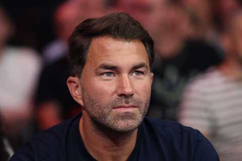 ‘Pains me to say it’ – Anthony Joshua’s promoter Eddie Hearn admits rival Tyson Fury is currently..