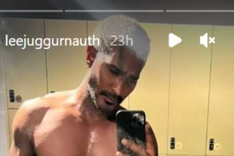 A Place in the Sun star Lee Juggurnauth shows off his six pack abs in sweaty gym selfie