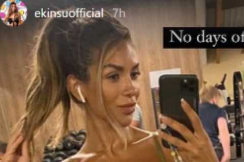 Mark Wright compliments Love Island star Ekin-Su’s gym selfie as she poses in his fitness brand