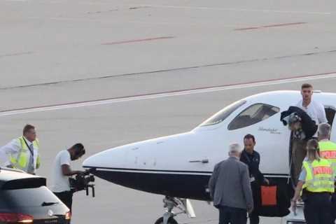 Chelsea striker Timo Werner lands in Germany with girlfriend as he closes in on £25.3m transfer..