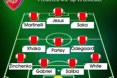 How Arsenal could line up against Leicester as Mikel Arteta looks to continue solid start – but..