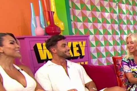 Love Island’s Davide refuses to sit next to Denise Van Outen as she insists ‘he’s nervous of me’