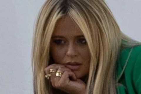 Emily Atack stuns in emerald suit and black heels during London photoshoot