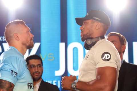 Anthony Joshua tells of his respect for rival Oleksandr Usyk for fighting on frontline during..
